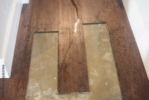 Slab Leak Water Damage Under Laminate Flooring