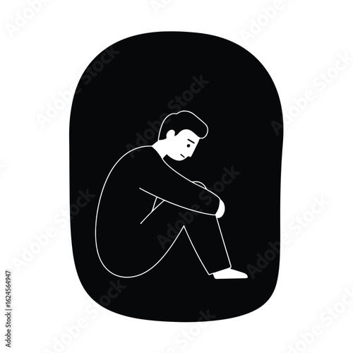 man in black surrounding