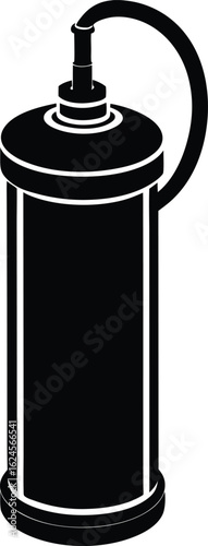 pneumatic tube canister on white background.eps