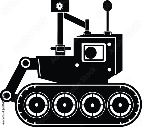 rov  remotely operated vehicle  on white backgroun.eps