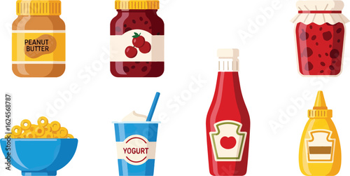 Various food items in containers