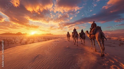 Sunset in the desert