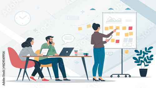 Teamwork and collaboration: A modern illustration perfect for websites, presentations, or marketing materials.