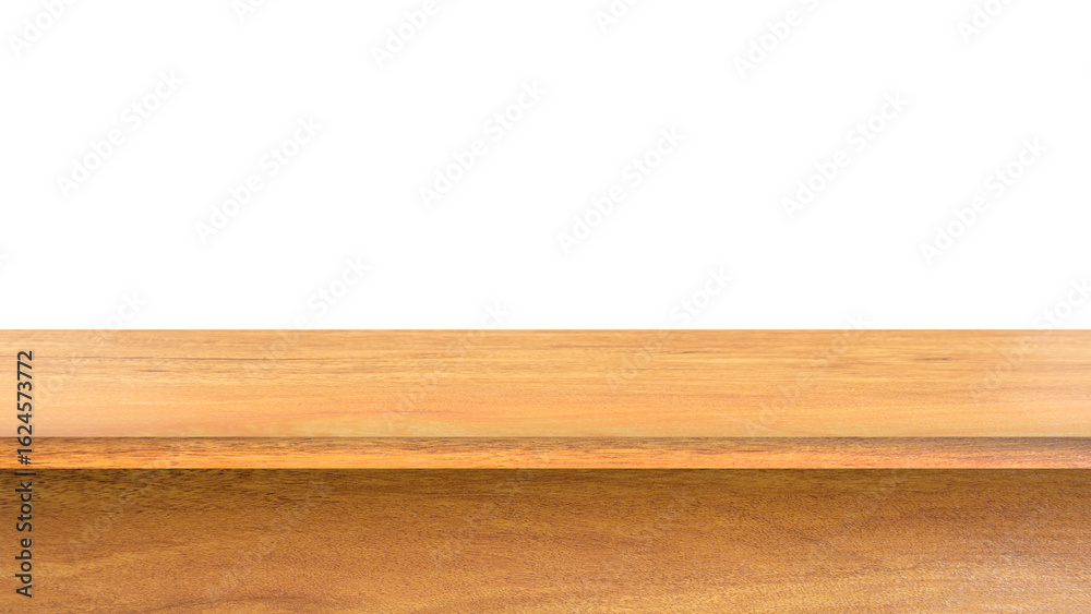 Fototapeta premium empty wood table on transparent png, table element