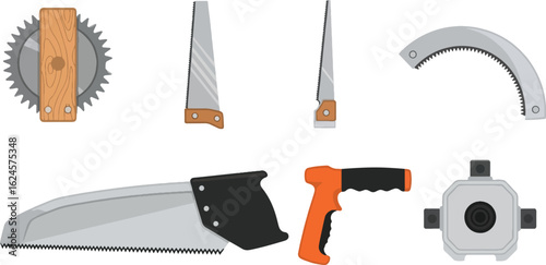 Various work tools illustration