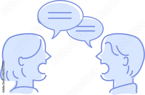 Wallpaper Mural People Talking with Speech Balloons Icon Vector Illustration Torontodigital.ca