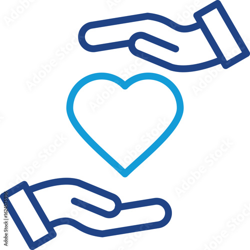 Helping Hand line color icon