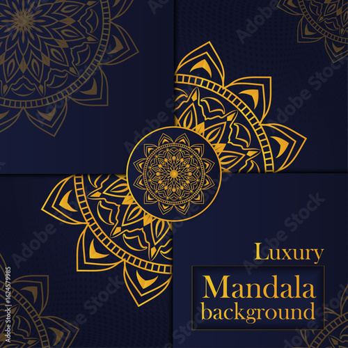 Luxury Black and Gold Mandala Art for Branding & Invitations.