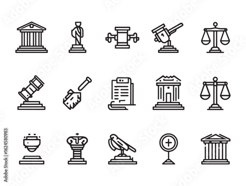 Modern Outline Civil Law Dispute Graphic