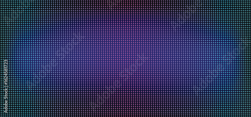 LED Video Wall Screen Texture Background, Vector blue and red purple color light LED diode dot grid video screen, led dots background