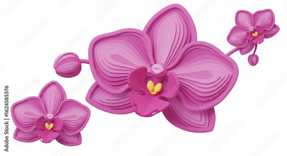 Fototapeta premium Purple orchid illustration design element