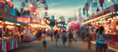 Wallpaper Mural Blurry fairground scene at twilight Torontodigital.ca
