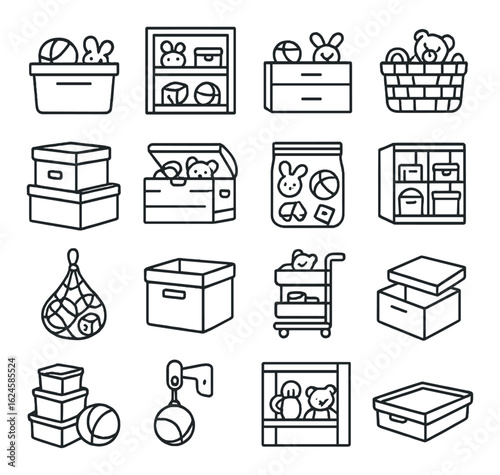 Swimming equipment icons collection for aquatic activities and training