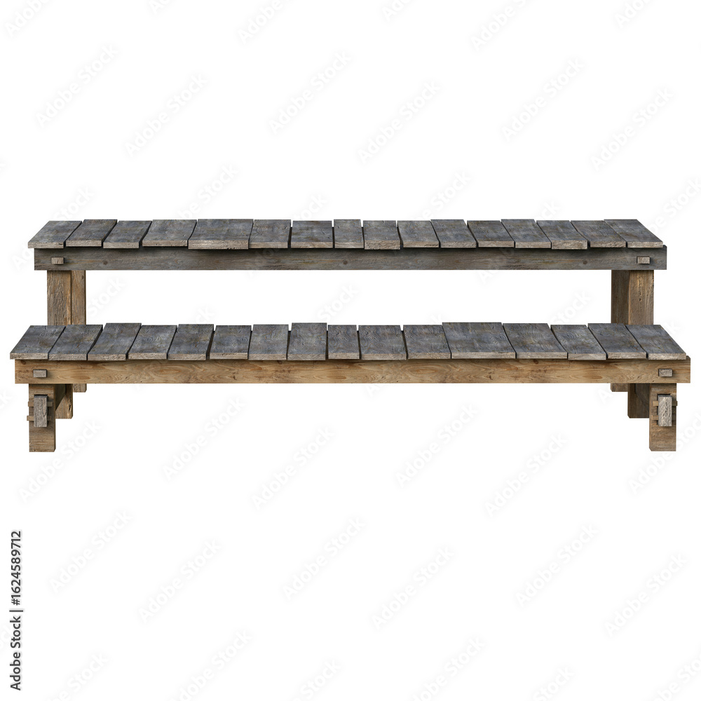 Fototapeta premium Tiered table stairs wood