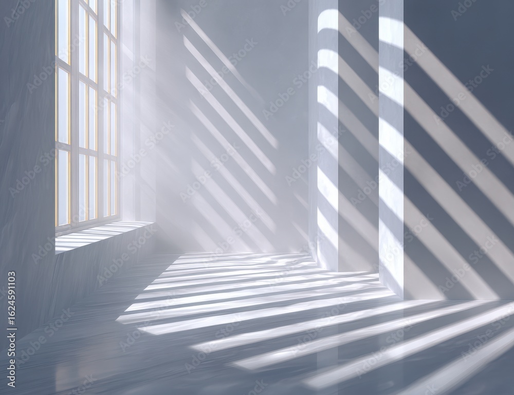 Obraz premium Sunlit, minimalist interior