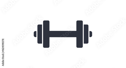 Dumbbell exercise equipment on clean background for fitness, strength use