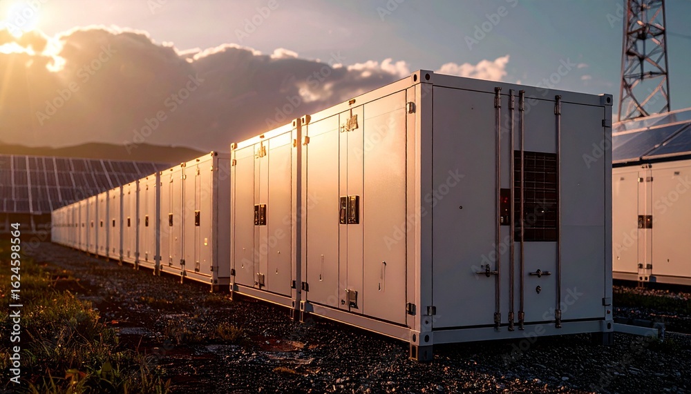 Naklejka premium BESS Containers PCS