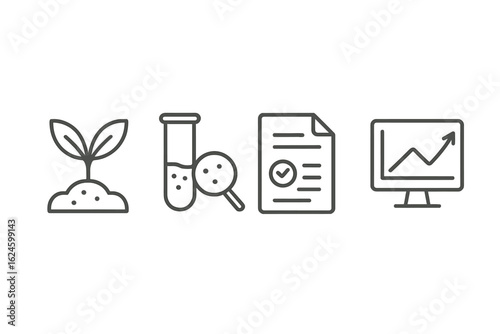 Innovation in agriculture: plant growth, scientific analysis, research documentation, data visualization