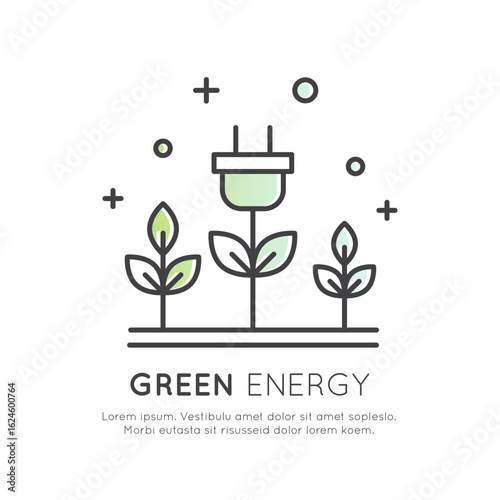 CO₂-neutral factory with green energy sources, sustainable electricity, carbon-free industry, renewable power label, low-impact production, eco innovation, environmental responsibility, clean grid