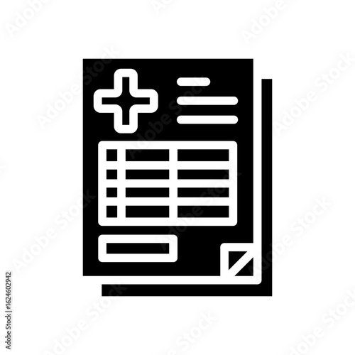 Medical test invoice icon