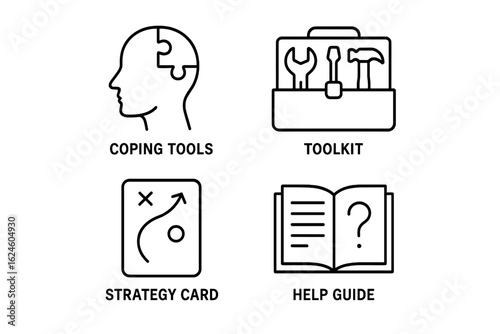 Mental health support tools: coping strategies, toolkit, strategy card, and help guide