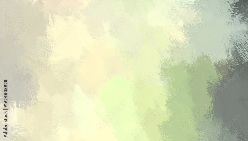 Obraz premium Textured Abstract Painting with Muted Sage, Cream, and Grey Brushstrokes