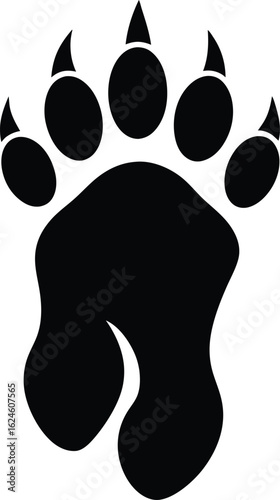 bigfoot footprint on white background.eps
