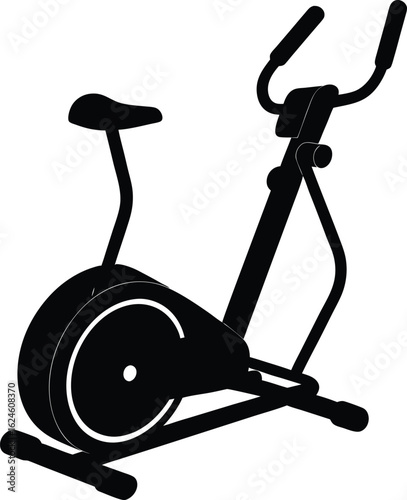 elliptical trainer on white background.eps