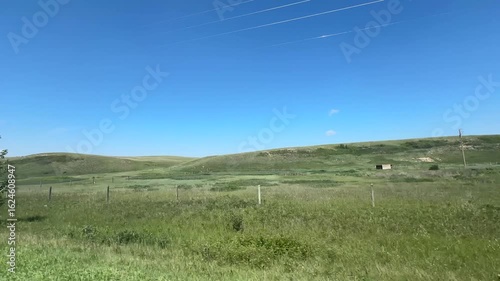 landscape with blue sky