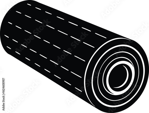 foam roller on white background.eps