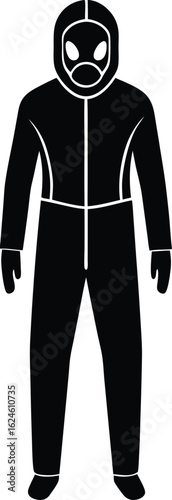 hazmat suit on white background.eps