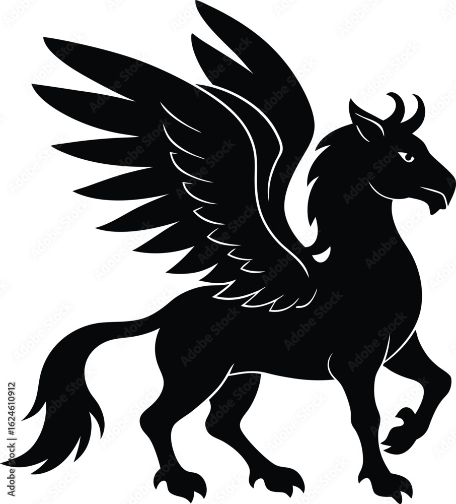 Fototapeta premium hippogriff on white background.eps