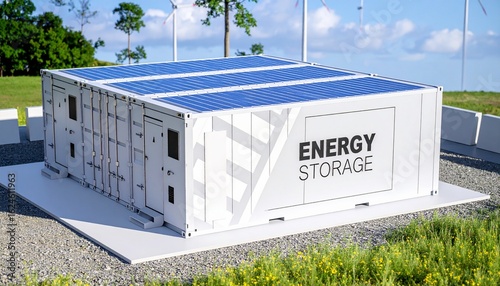 Bess battery energy storage container at project site