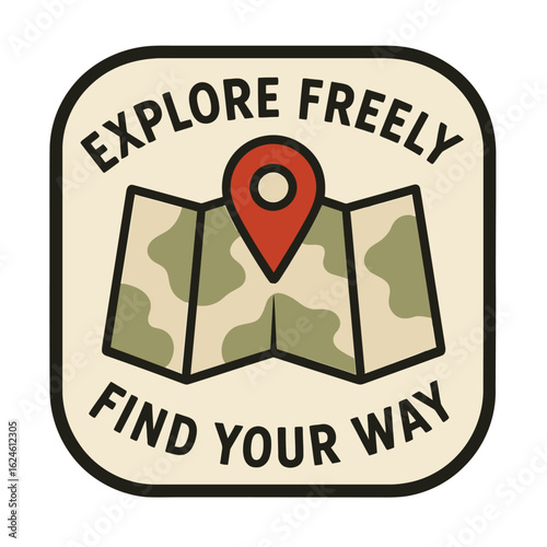 This vintage-inspired design inspires you to explore and find your way. Vintage vector emblem badge patch, retro design, transparent background