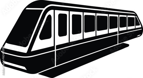 monorail on white background.eps