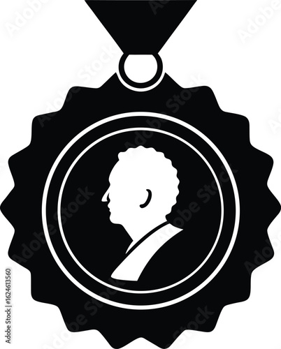 nobel prize medal on white background (1).eps