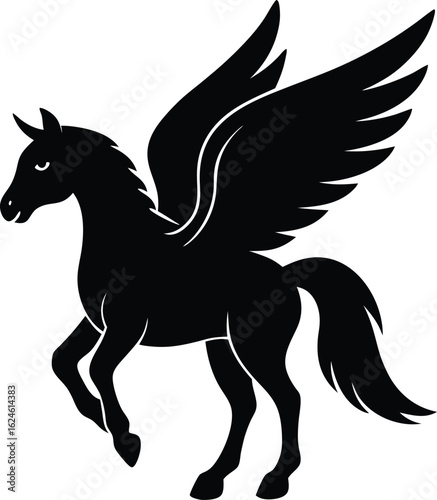 pegasus with wings on white background.eps