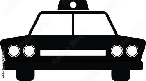 police car light bar on white background.eps