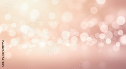 Warm Peach Bokeh Bubble Sparkle - Soft Pink Light Background