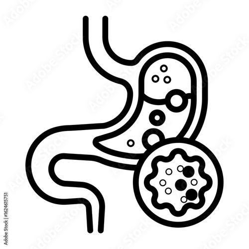 Stomach cancer icon