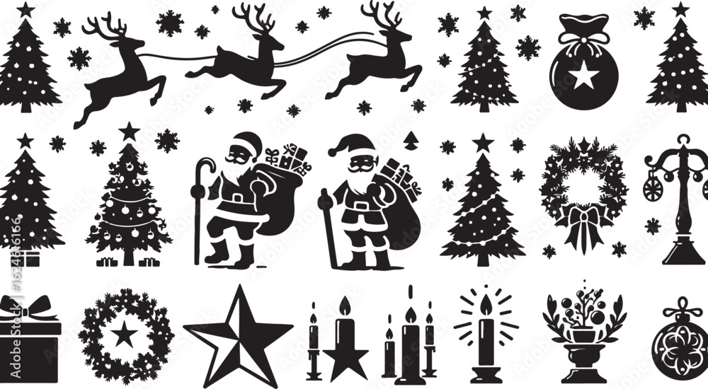 Naklejka premium Let me know if you’d like a variation with more emphasis on flowers, Christmas, or any specific tag