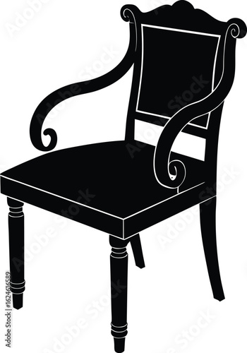 roman chair on white background.eps