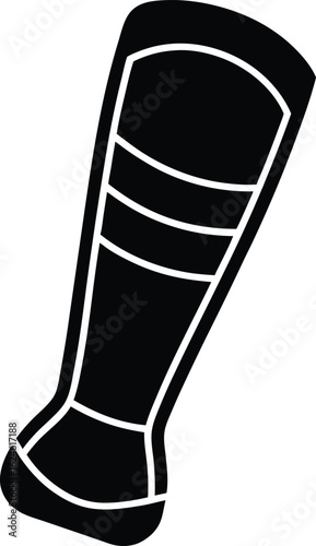 shin guard on white background.eps