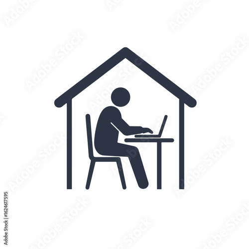 Person working from home at a desk with a laptop.