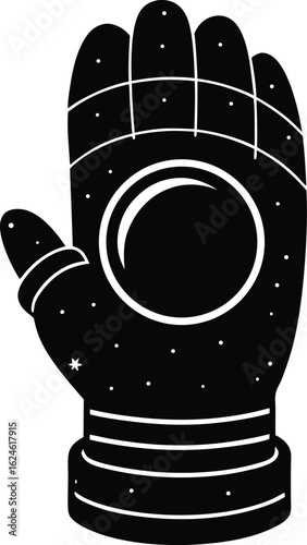 spacesuit glove on white background.eps