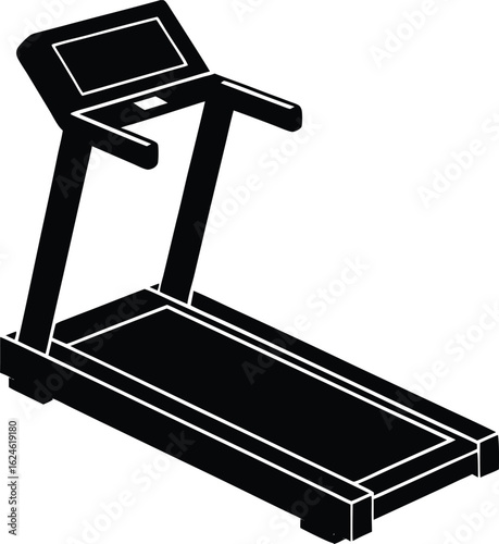 treadmill console on white background.eps