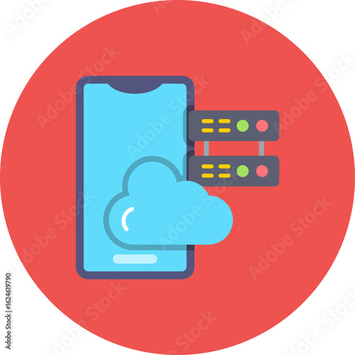 Mobile cloud Icon