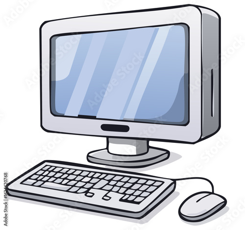 PC Monitor Keyboard Mouse Set
