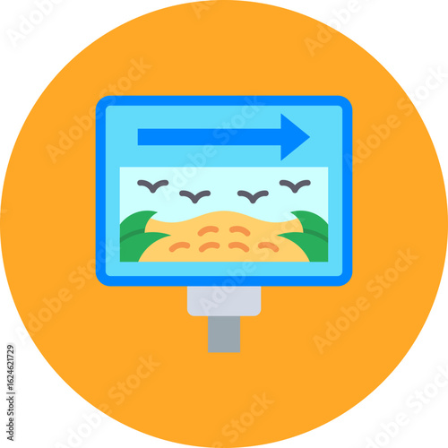 Beach direction Icon
