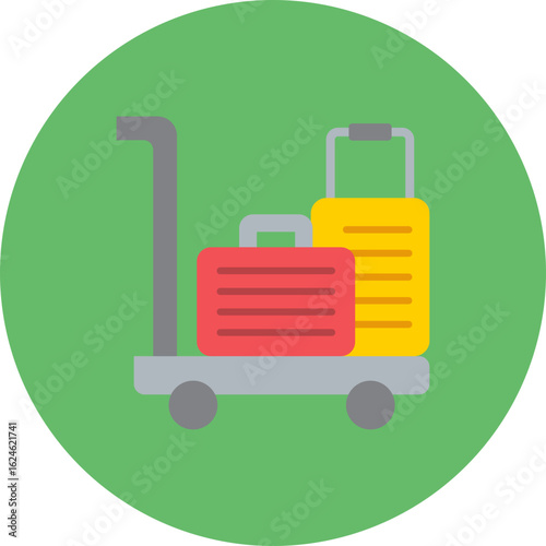Luggage cart Icon